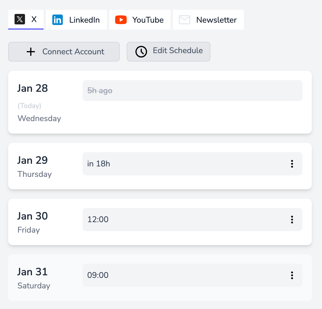Publish & Share Interface